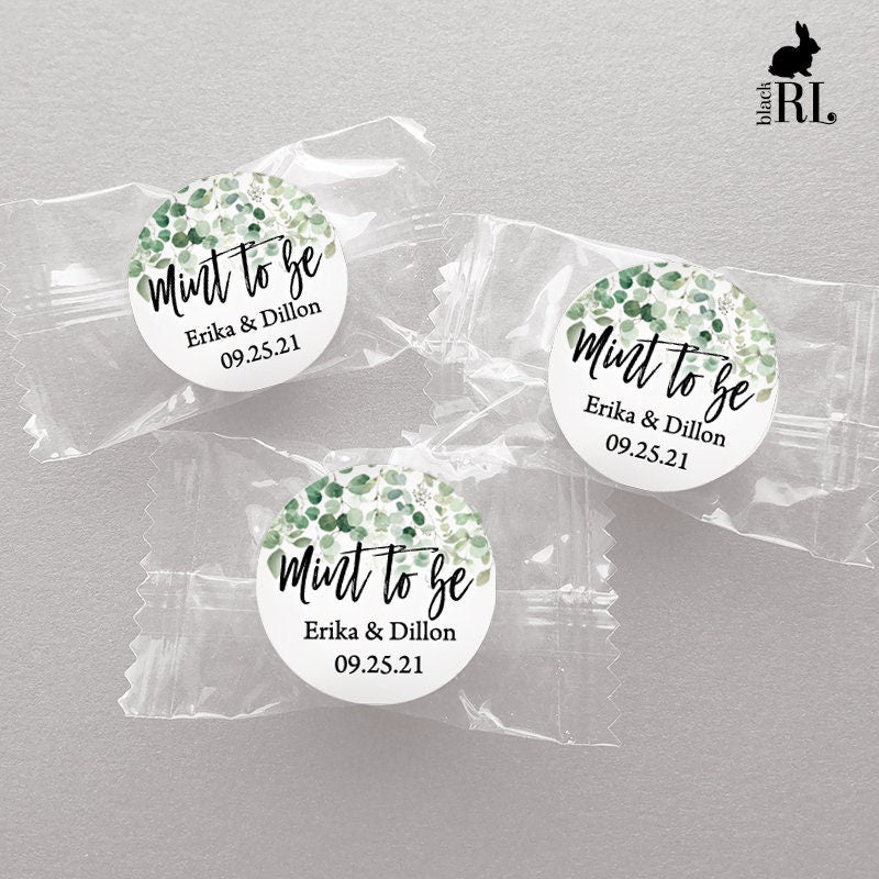 Printed 1 inch round custom stickers / Falling Eucalyptus - FE20
