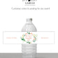 Printed Personalized Water Bottle Labels / Pink Sweet Roses - RS21
