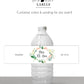 Printed Personalized Water Bottle Labels / Pink Sweet Roses - RS21