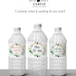 Printed Personalized Water Bottle Labels / Pink Sweet Roses - RS21