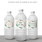 Printed Personalized Water Bottle Labels / Pink Sweet Roses - RS21