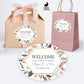 Printed Oval Bag and Box Labels / Bohemian Large Blooms -  BH21