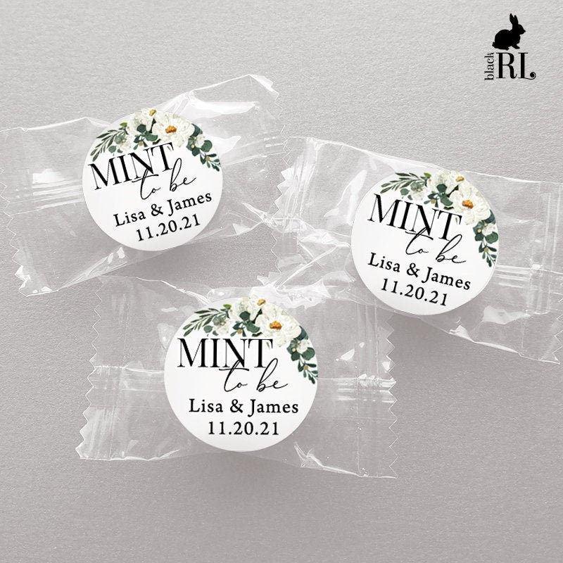 Printed 1 inch round custom stickers / White Flowers in Greenery - WB21
