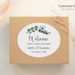 Printed Oval Bag and Box Labels / Simple Green Branch Sticker -  SE18