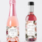 Printed Mini Wine or Mini Champagne Bottle Labels / Bohemian Large Blooms - BH21