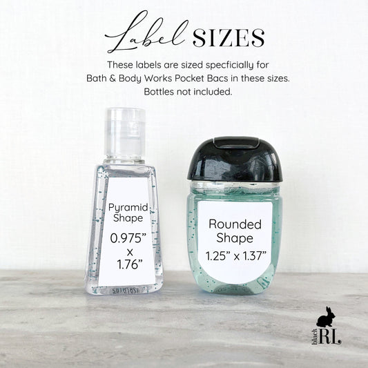 Printed Bath and Body Works® PocketBac Sanitizer Labels / Mountain Landscape - MT21