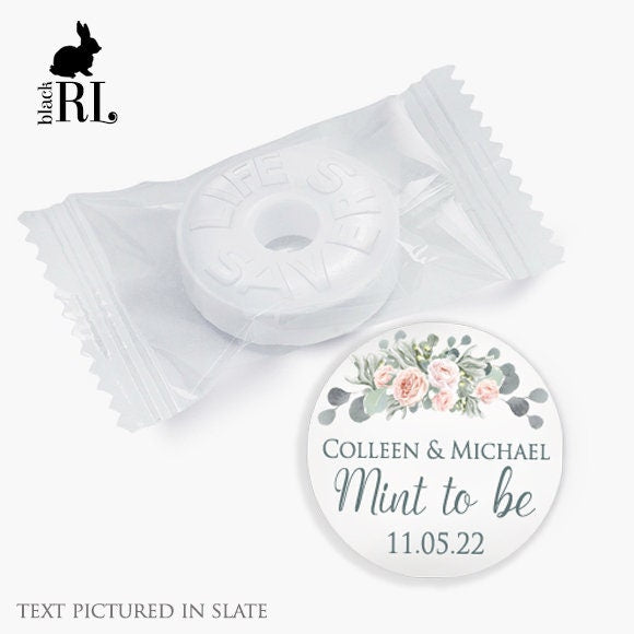 Printed 1 inch round custom stickers / Blush Pink Roses in Eucalyptus - RE19