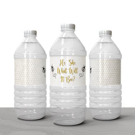 Printed Personalized Water Bottle Labels / What Will It Bee - BE21
