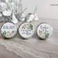 Printed Chocolate Kiss Stickers / Botanical Greenery - PF19