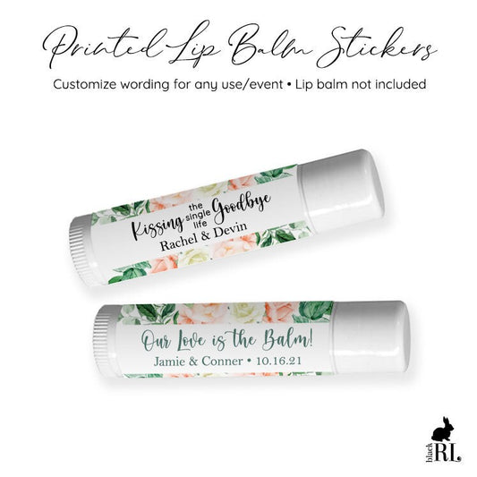 Printed Lip Balm Labels / Pink Sweet Rose - RS21