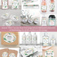 Printed Mini Wine or Mini Champagne Bottle Labels / Pink Sweet Rose - RS21