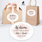 Printed Oval Bag and Box Labels / Pink Hearts -  PH21