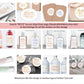Printed Personalized Water Bottle Labels / Watercolor Wash - WC19