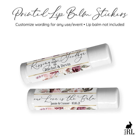 Printed Lip Balm Labels / Bohemian Large Blooms - BH21