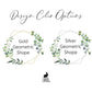 Printed Mini Liquor Bottle Labels / Greenery Wreath in Geo - GG18