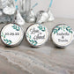Printed Chocolate Kiss Stickers / Brilliant Leaves in Gold Frame - TG21