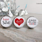 Printed Chocolate Kiss Stickers / Sweetheart - HJ17