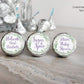 Printed Chocolate Kiss Stickers / Leaf Wreath - LW18