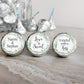 Printed Chocolate Kiss Stickers / Leaf Wreath - LW18