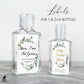 Printed Small Hand Sanitizer Labels / Greenery in Geometric Shape - GG18