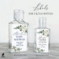 Printed Small Hand Sanitizer Labels / White Blossoms - WB21