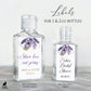 Printed Small Hand Sanitizer Labels / Purple Boho Feathers - PF20
