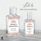 Printed Small Hand Sanitizer Labels / Pink Glitter Crown - QC21