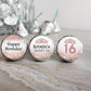 Printed Chocolate Kiss Stickers / Pink Crown Sparkles - QC21