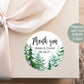 Printed Round Labels in 3 Sizes / Evergreen Forest - TR19
