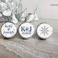 Printed Chocolate Kiss Stickers / Snowflake Label for Candy - LX18