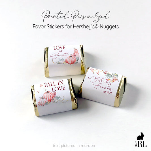 Printed Hershey's Nugget® Labels / Fall Pumpkins- FP21