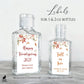 Printed Small Hand Sanitizer Labels / Falling Autumn Leaves for Fall Favors - AL21