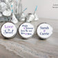 Printed Chocolate Kiss Stickers / Simple, Modern Love is Sweet - LV15