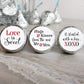 Printed Chocolate Kiss Stickers / Simple, Modern Love is Sweet - LV15