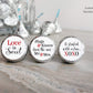 Printed Chocolate Kiss Stickers / Simple, Modern Love is Sweet - LV15
