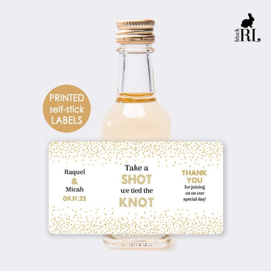 Printed Mini Liquor Bottle Labels / Confetti - CF19
