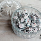 Printed Chocolate Kiss Stickers / Circle of Flowers in Wreath - CC21