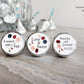 Printed Chocolate Kiss Stickers / Circle of Flowers in Wreath - CC21