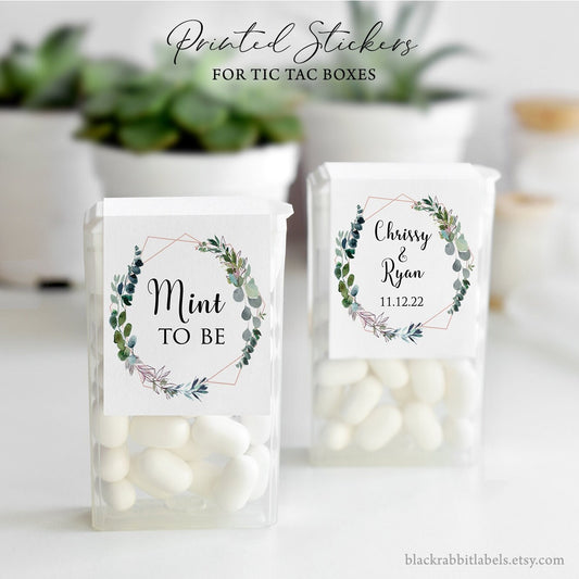 Printed Tic Tac® Labels / Spring Wreath Geometric Shape - SW19