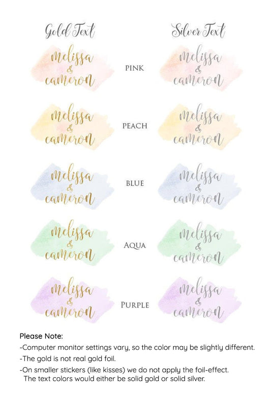 Printed Tic Tac® Labels / Watercolor Wash -  WC19