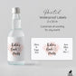 Printed Mini Liquor Bottle Labels / Pink Hearts - PH21