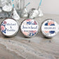 Printed Chocolate Kiss Stickers / Blush and Navy Flowers - BD22