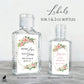 Printed Small Hand Sanitizer Labels / Victorian Roses in Gold Geometric - VC22