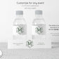 Printed Personalized Water Bottle Labels / Leaf Monogram Design - MA22