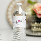 Printed Personalized Water Bottle Labels / Modern Script Hearts - SM20