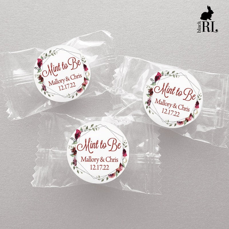 Printed 1 inch round custom stickers / Burgundy Flowers in Silver Frame - RQ19