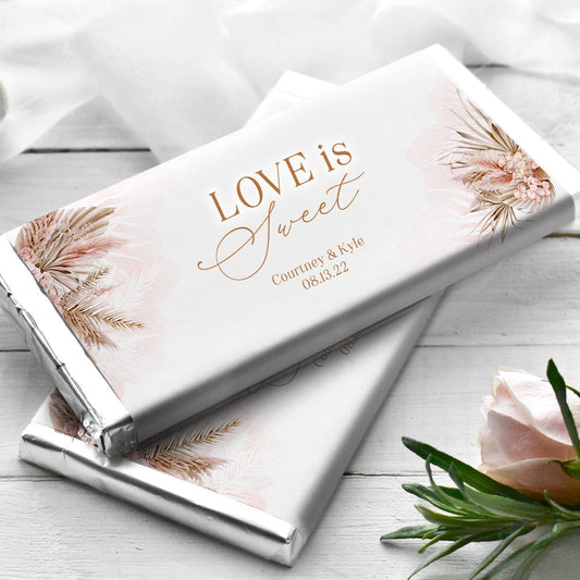 Printed Labels for Full Size Candy/Chocolate Bar / Pampas Grass - PM21