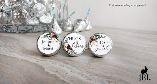 Printed Chocolate Kiss Stickers / Brilliant Fall Bouquet - BC20