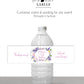 Printed Personalized Water Bottle Labels / May Bouquets - MB22
