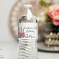 Printed Personalized Water Bottle Labels / Emerald and Fuchsia Blooms - EF22